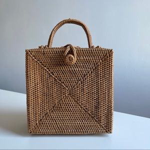 Madewell Bembien Stella Rattan Box Bag